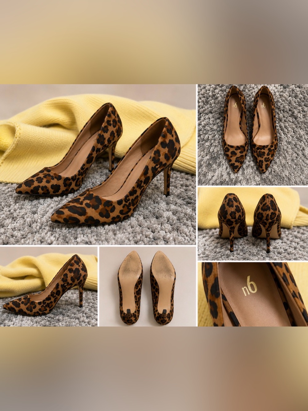 Mix No. 6 Leopard-Print Pointed-Toe Stiletto Heels - Brown/Black